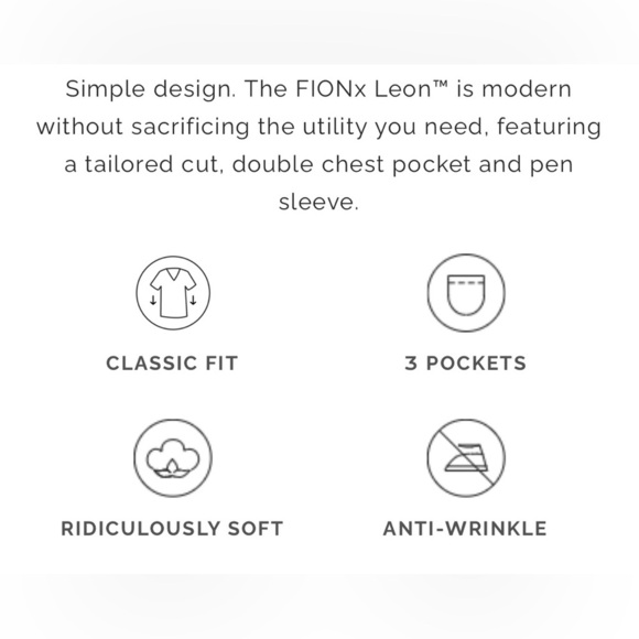 Figs Leon Three-Pocket Scrub Top Royal Blue Size L - Picture 7 of 9